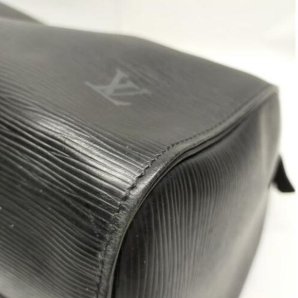 Vintage Louis Vuitton Epi Speedy 35 Black Leather Satchel Boston Bag Gold - Picture 15 of 15